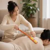 Orange Tickle tickle three-piece set, two-color massage head handle with ring, bottom four-toothed fork structure, portable home care tool details Picture